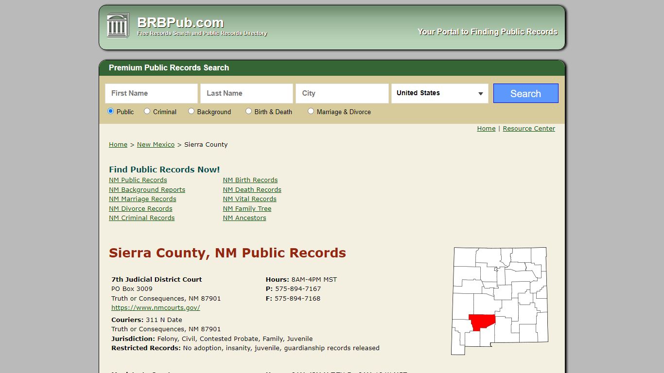 Sierra County Public Records | Search New Mexico Government Databases